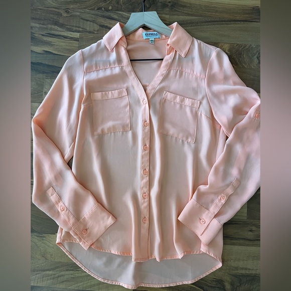 Express Peach Portofino Shirt - Picture 1 of 3